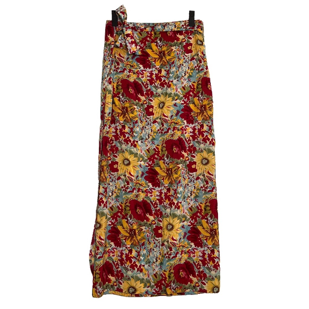Vintage Jessica Bloom beach wrap skirt OS